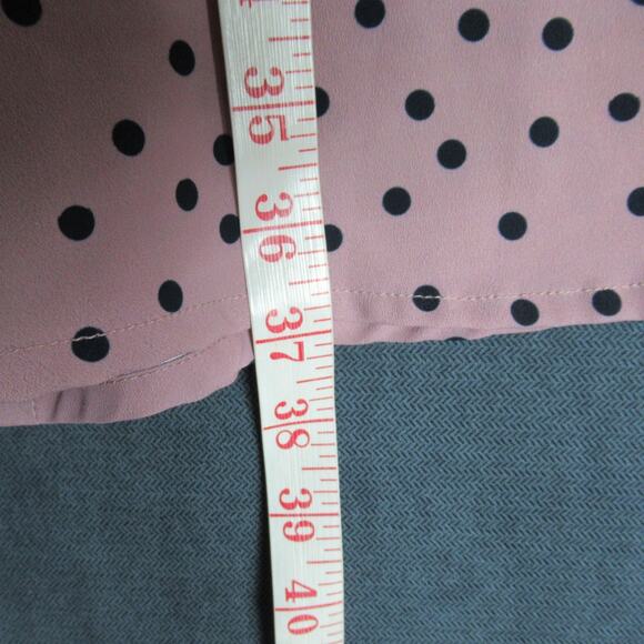 Eshakti Dress Womens Large 12 Pink Polka Dot Belted Shirt Preppy Feminine Work - Picture 3 of 7